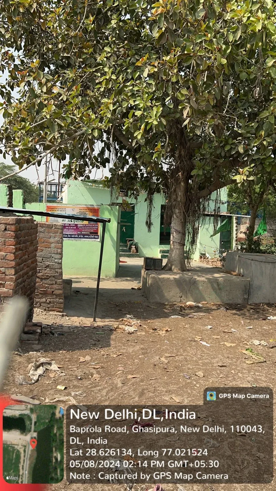 Before Illegal Dargah Occupying Drainage Channel Removed