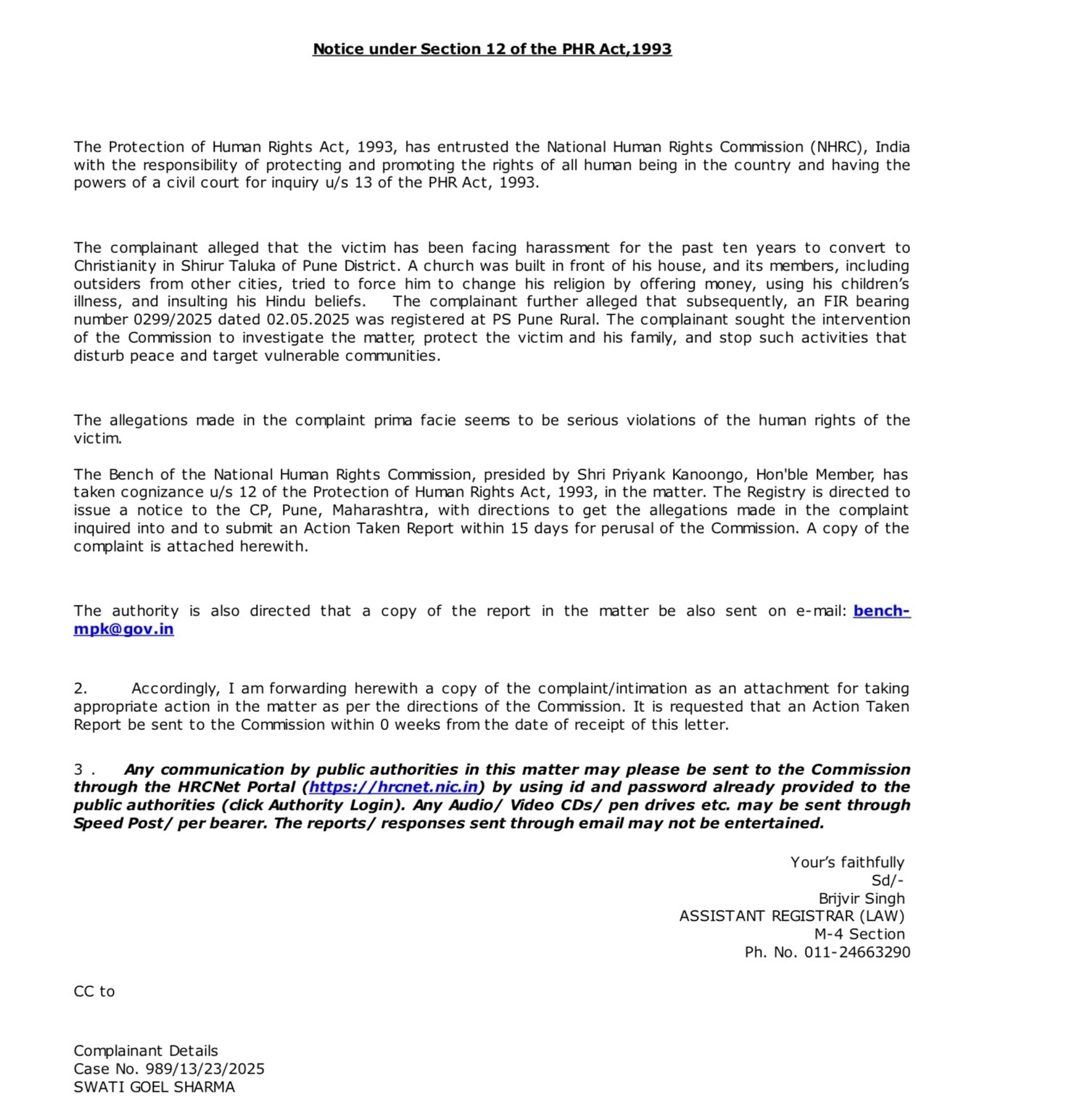 Image accompanying the report: Illegal Church in Hindu Village Shut Down