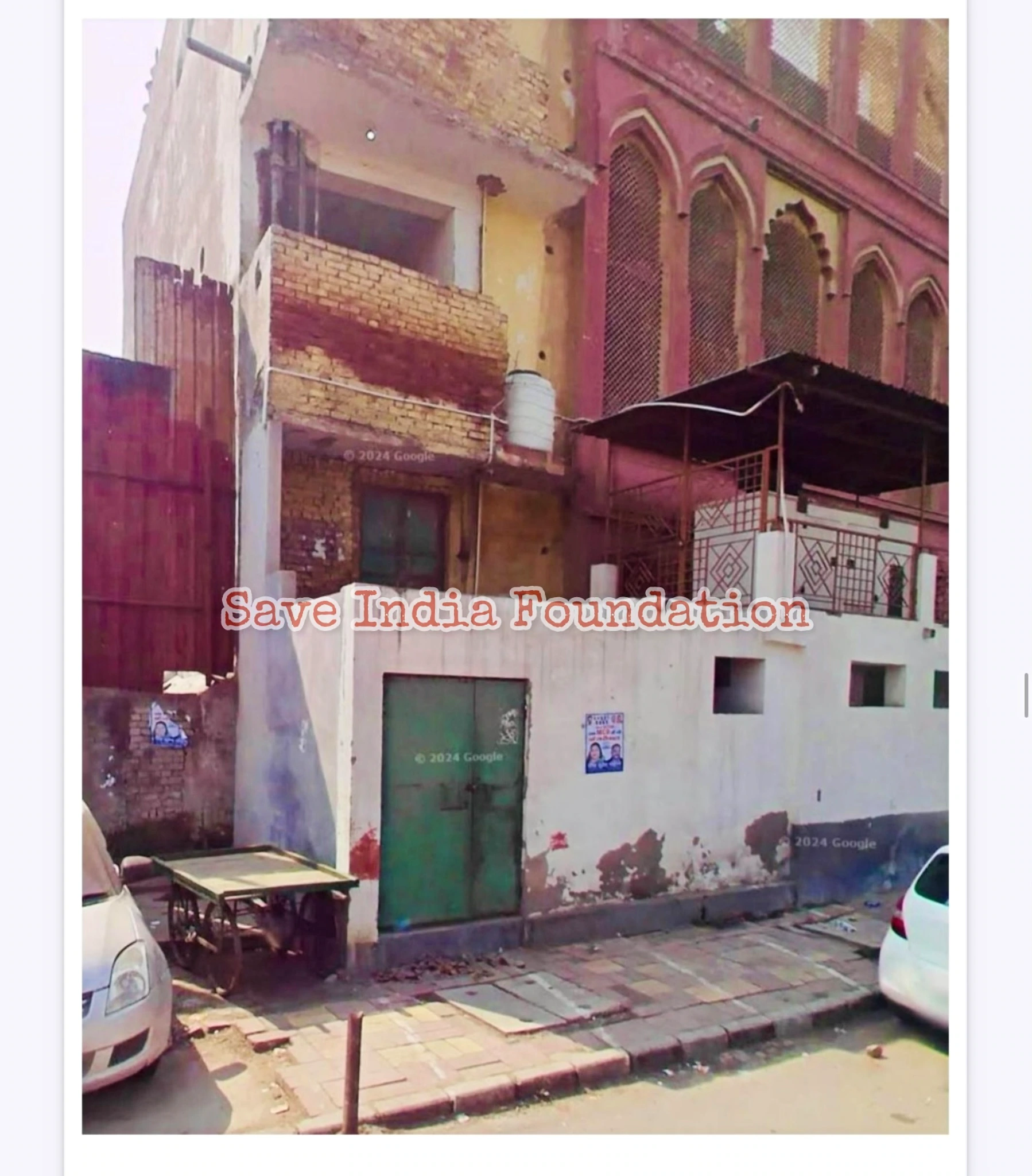 Image accompanying the report: Shocker in Official Paper Trail: Illegal Mosque Stands Where a Hospital Was Planned on Govt Land